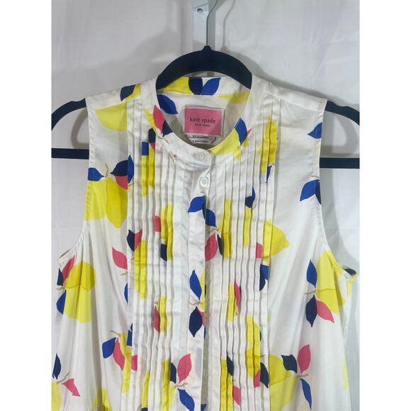 Kate Spade Graphic Print Dress - Women Size S - White - Picture 3 of 4